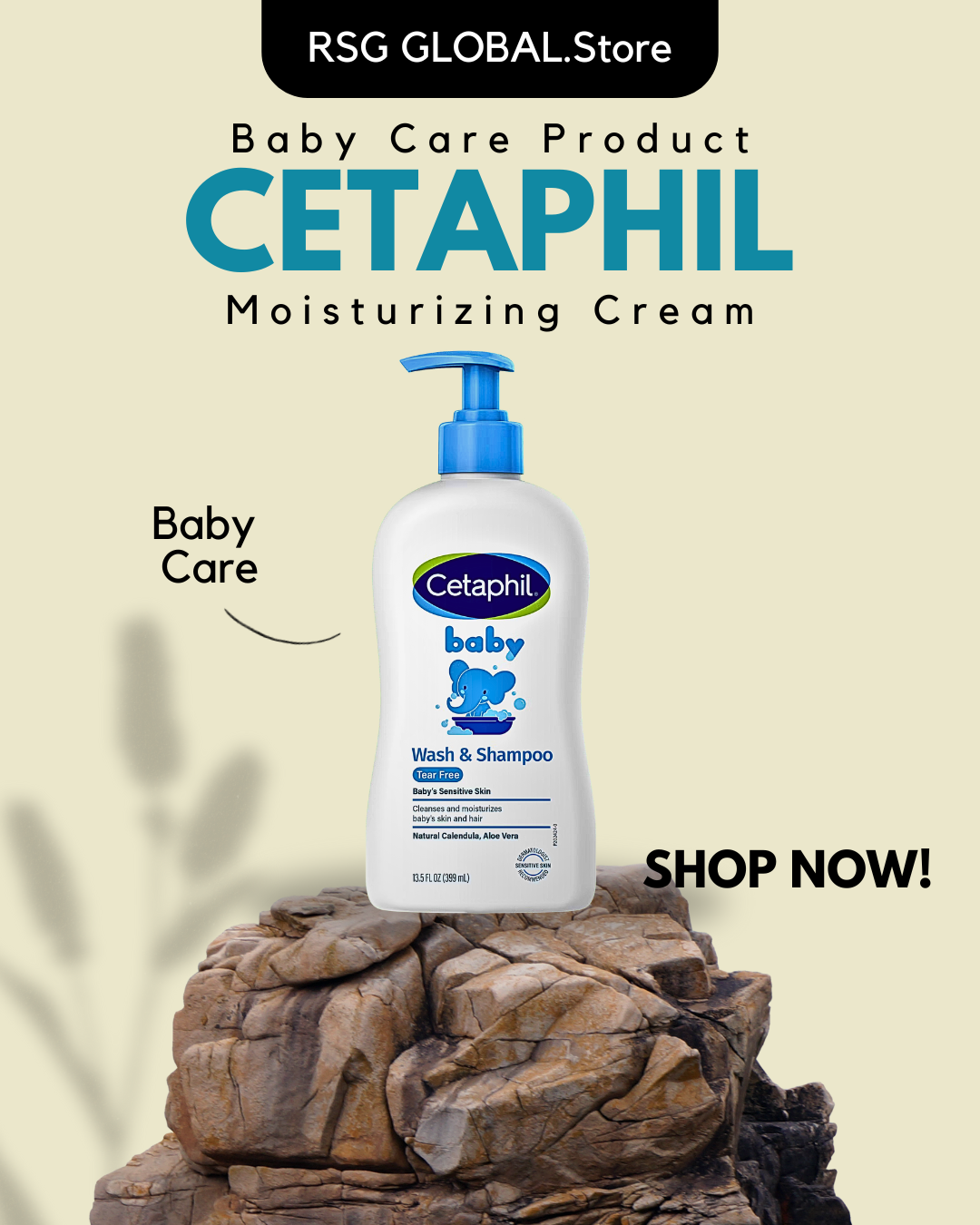 Cetaphil Baby Soothing Wash, Paraben Free, Hypoallergenic, 5 Fluid Ounce